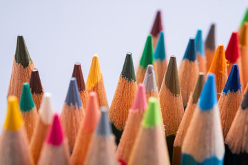 closeup color pencil, back to school concept
