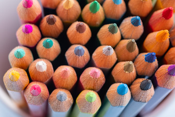 closeup color pencil, back to school concept
