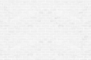White brick wall texture background. Abstract brickwork surface for decor or backdrop