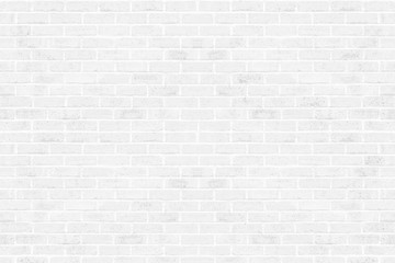 White brick wall texture background. Abstract brickwork surface for decor or backdrop