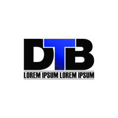 DTB letter monogram logo design vector
