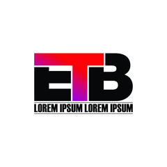 ETB letter monogram logo design vector