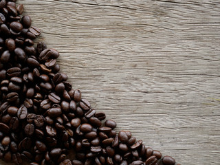 coffee bean for background, organic coffee seed blue background