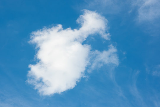 Many small clouds in blue sky.Summer cloudy.White clouds floating in the sky.