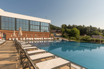 Outdoor swimming pool in a modern hotel
