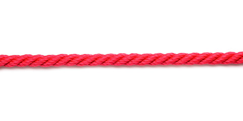 Long rope on white background