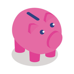 piggy savings isometric style icon