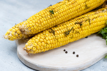 Organic Grilled Corn on the Cob Ready to Eat