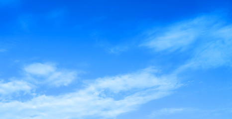 blue sky with beautiful natural white clouds	
