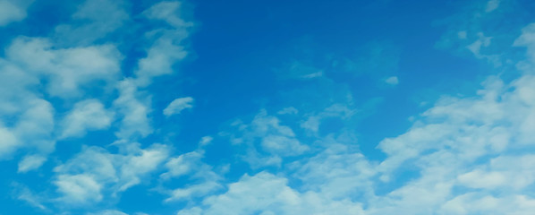 blue sky with beautiful natural white clouds	
