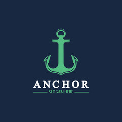 Anchor logo and symbol template icons app vector image