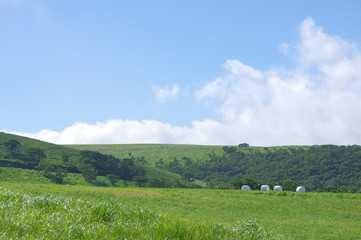 草原と空