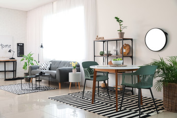 Interior of modern dining room