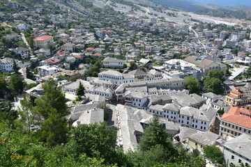 Gjirokastra Albania miasto 1000 srebrnych dachów - obrazy, fototapety, plakaty
