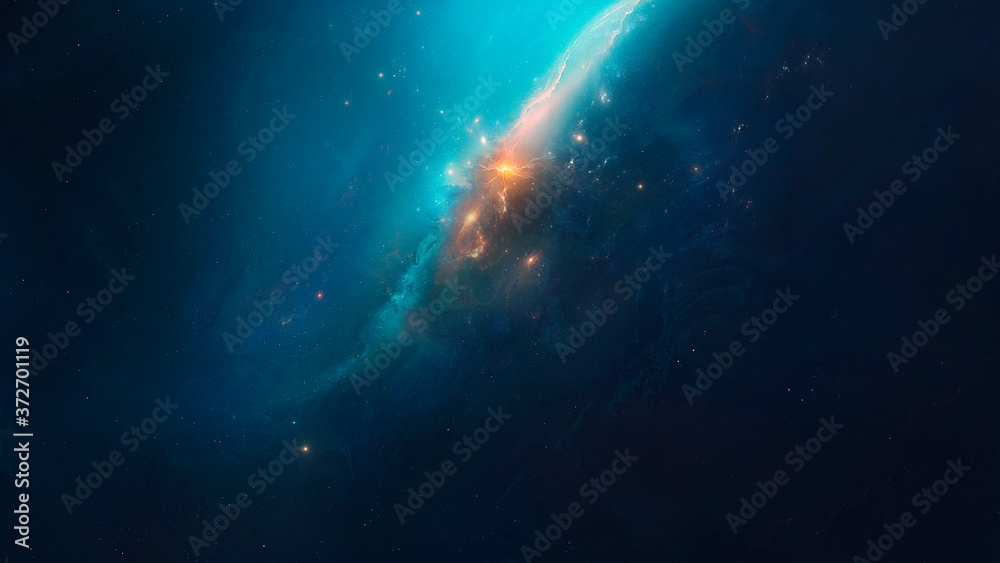Poster nebula on a background of outer space