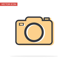 camera icon symbol flat style vector