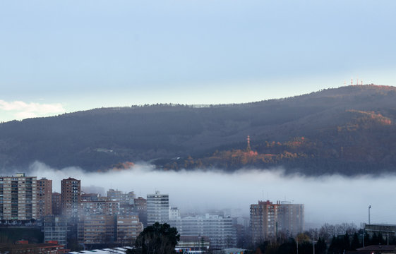 panoramic view of the city
 of basauri