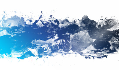  Blue Abstract Artistic Watercolor Paint Background
