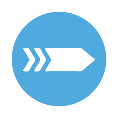 right arrow direction block style icon