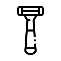 razor depilation tool icon vector. razor depilation tool sign. isolated contour symbol illustration