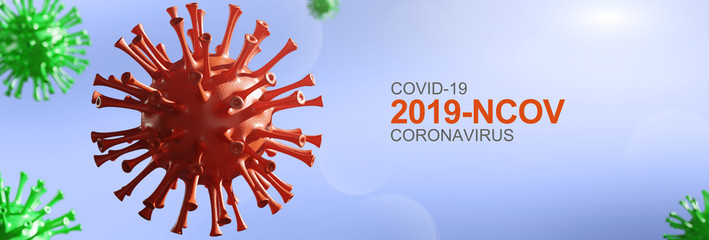 New covid-19 conoravirus outbreak. 3D illustration