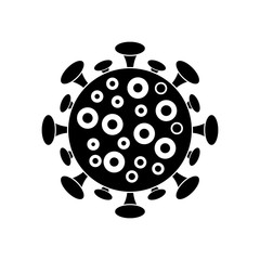 laboratory equipment icon, coronavirus ico n vector symbol isolated illustration white background