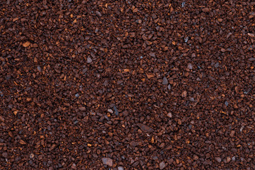 Close up ground coffee background