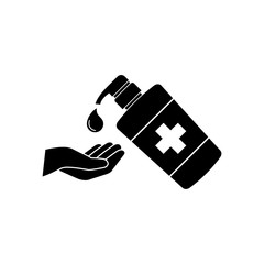 laboratory equipment icon, coronavirus ico n vector symbol isolated illustration white background