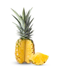 pineapple on white background