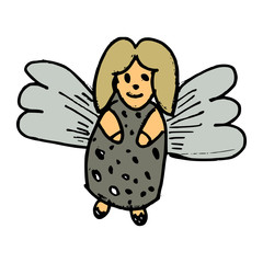 Naklejka premium Angel Icon hand drawn