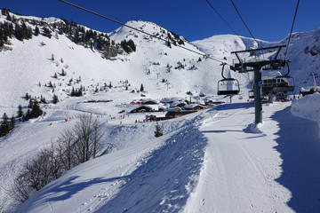 Fototapeta na wymiar Switzerland Skiing 