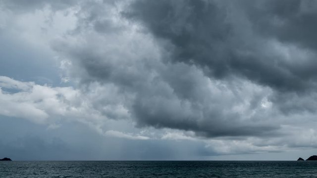 4K Time lapse rainy cloud in rain season