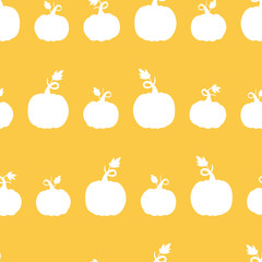 Cute hand drawn pumpkin seamless pattern, hand drawn pumpkins - great as Thanksgiving background, textiles, banners, wallpapers, wrapping - vector design