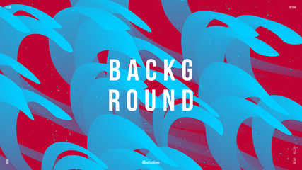 Dynamic composition with trendy liquid fluid 3d shapes. Minimal wallpaper, backdrop, background. Eps10 vector illustration.