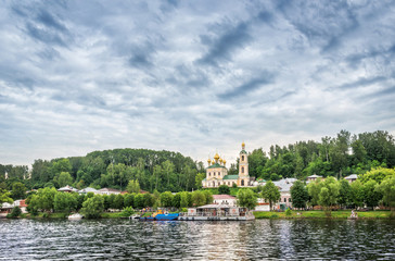 View of the Resurrection Church in the town of Plyos
