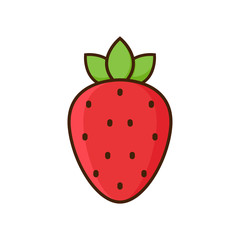 Strawberry vector. symbol. logo design. strawberry on white background.