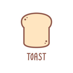 Toast logo design. Bread vector.free space for text. bread logo design.