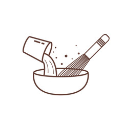 Bakery logo design. Bakery sign vector. Whisk logo design.