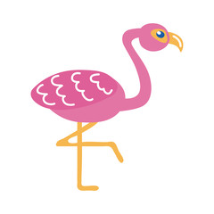 flamingo bird flat style icon