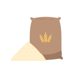 Rice sack cartoon vector. rice bag. symbol. flour vector.