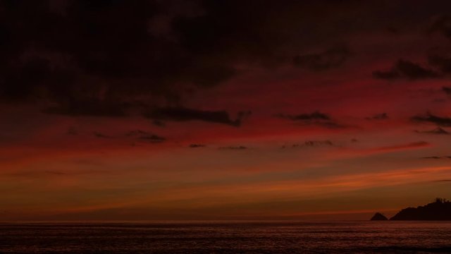 Time lapse 4K of sunset sky