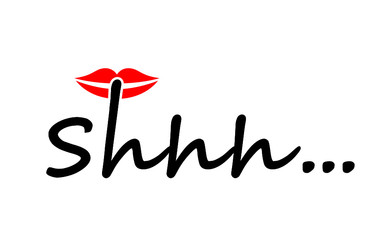 Obraz premium Stop, please be quiet icon (psssst ). Forbid, silence no speaking or no talking ( shhh ). Funny vector flat icons silhouette Silent finger over lips or mouth sign. Sound off. Secret asking to silence