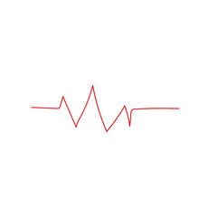 Creative vector illustration of heart line cardiogram isolated on background. Art design health medical heartbeat pulse. Abstract concept graphic element.