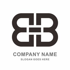 Monogram Letter B B Business Company Vector Logo Design