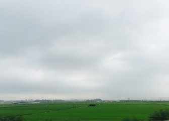 Obraz premium storm clouds over the field