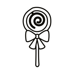 sweet lollipop halloween line style icon