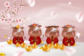 Happy Chinese new year 2021 greeting card