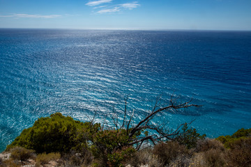 Beautiful sea view in Lefkada island from Great sunset view