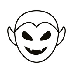 dracula count halloween line style icon