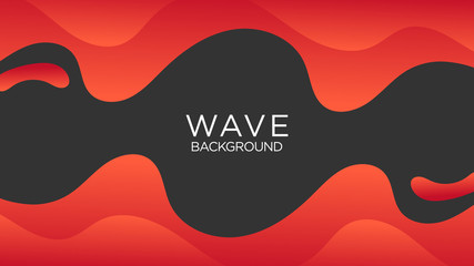 Wavy, Wave, Liquid, Fluid Background Wallpaper Shape With Red, Black Color.